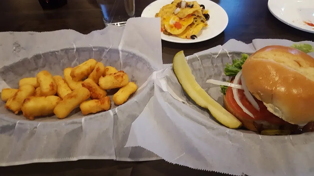 Cheese Burger and Cheese Curds
